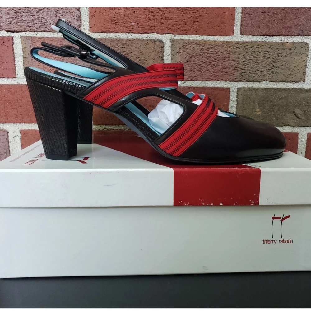 Thierry Rabotin Women's Black and Red Heels